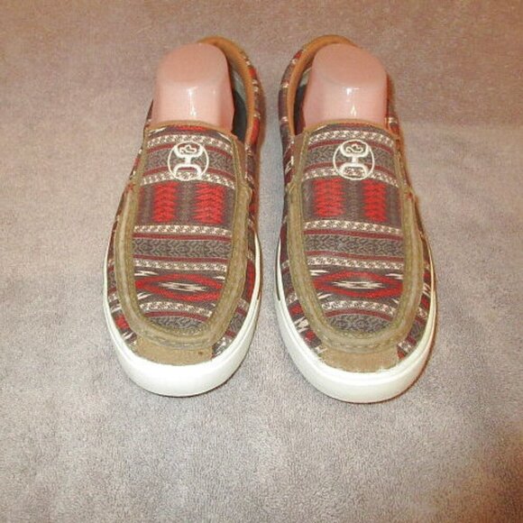 Twisted X Hooey Mens Slip On Loafer Size 10 Aztec Nomad Bomber Comfort Shoe EUC
